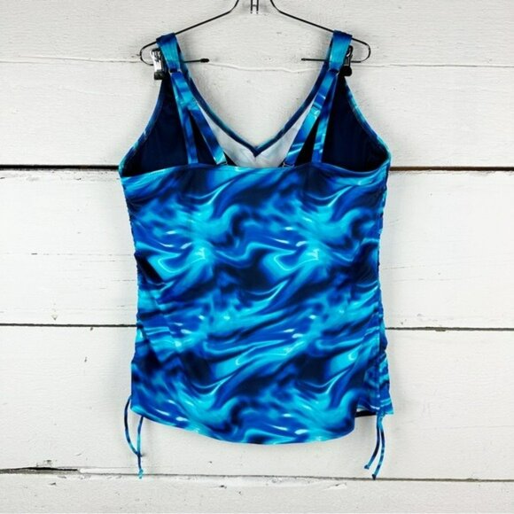 Lands end v neck underwire tankini swimsuit top 6 - Picture 7 of 7